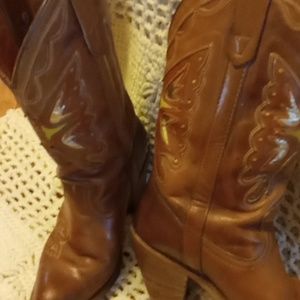 Vintage cowboy boots,  with butterfly